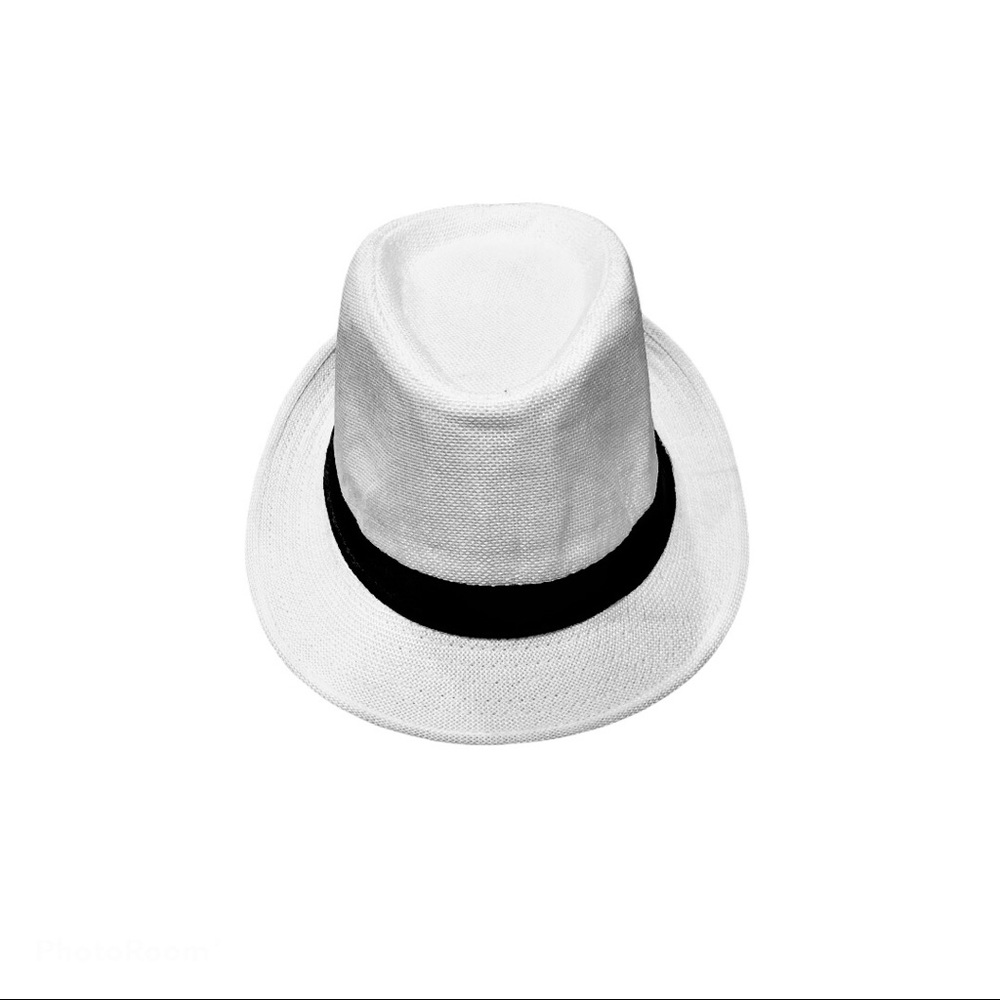 white fedora hat